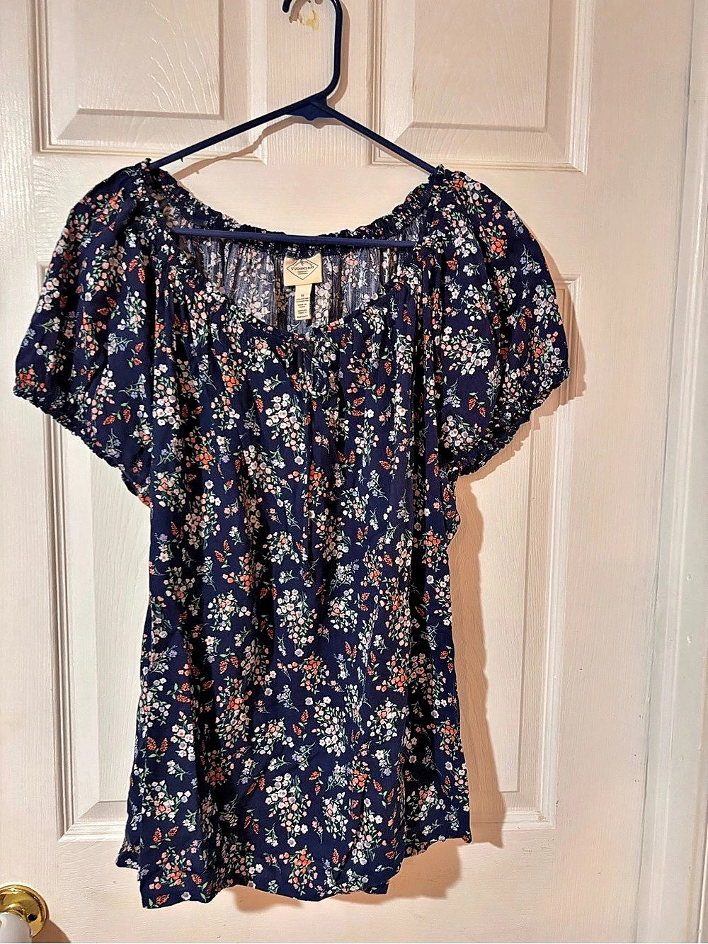 St. John's Bay Floral Mini Dress in Black & Multicolor